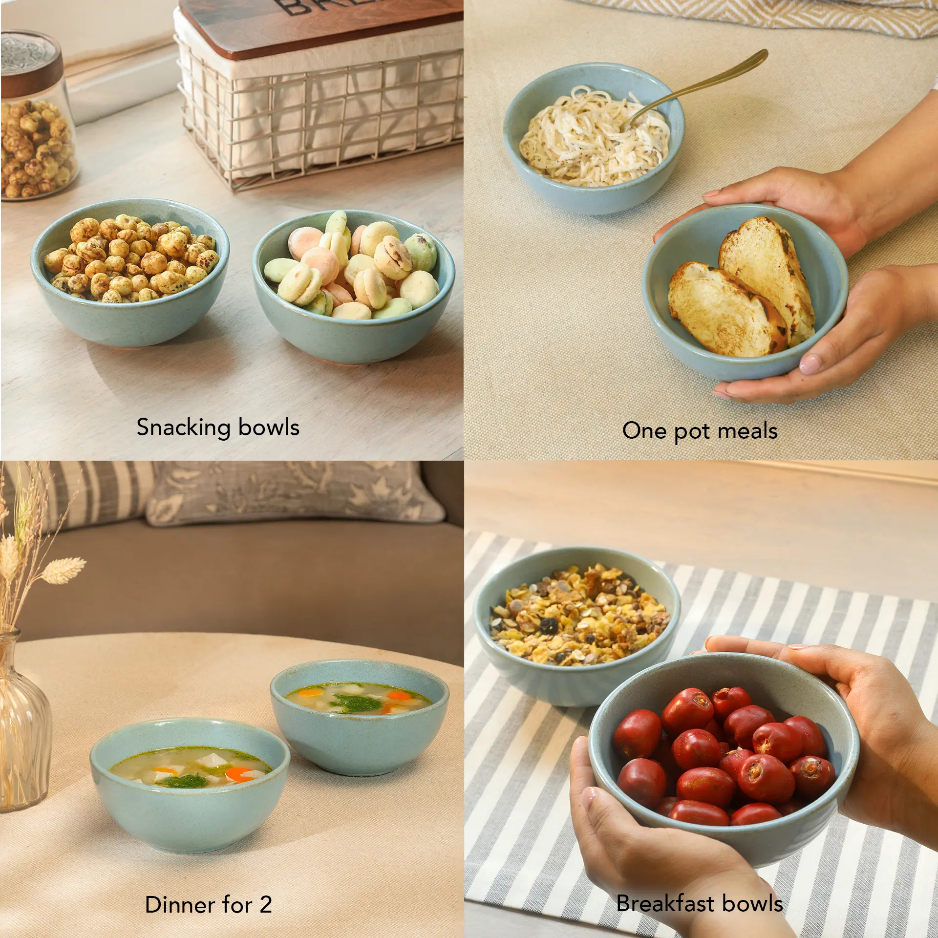 Aqua Rustic Bowl Set of 2 - Image 3