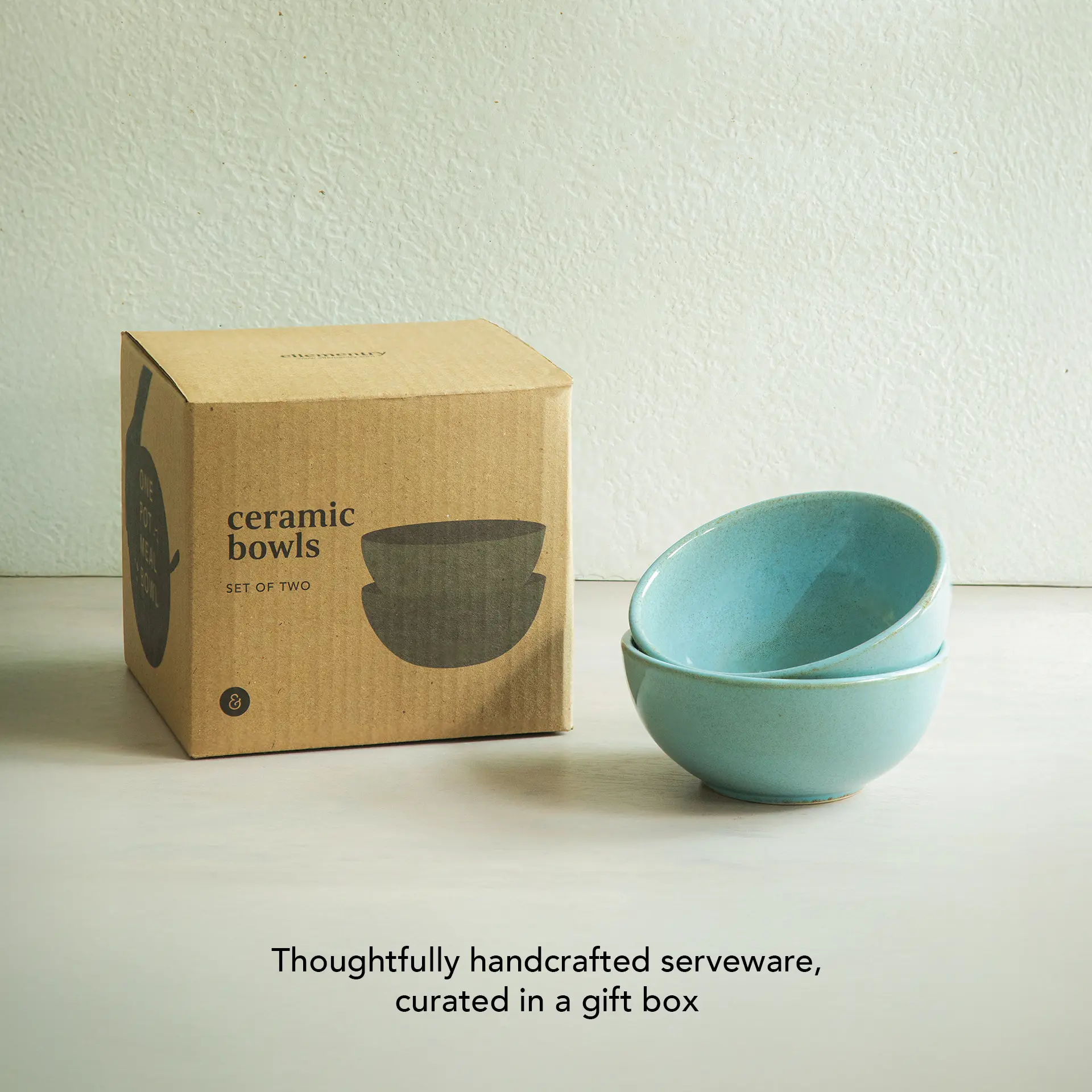 Aqua Rustic Bowl Set of 2 - Image 4