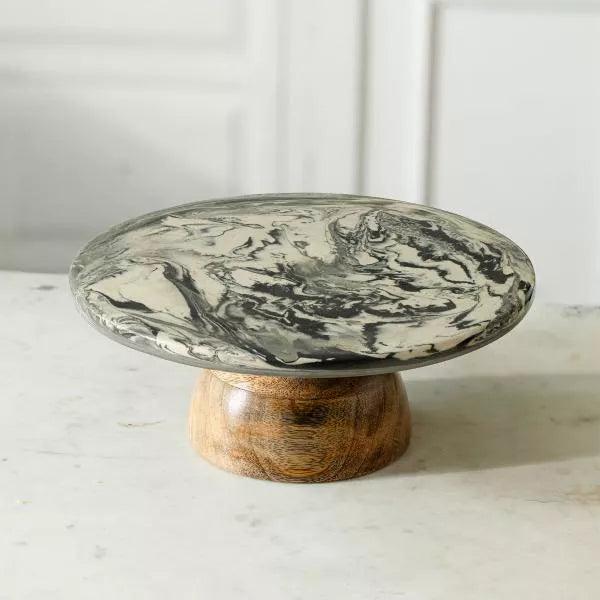 Carbon Ceramic and Wooden Cake Stand - Image 3