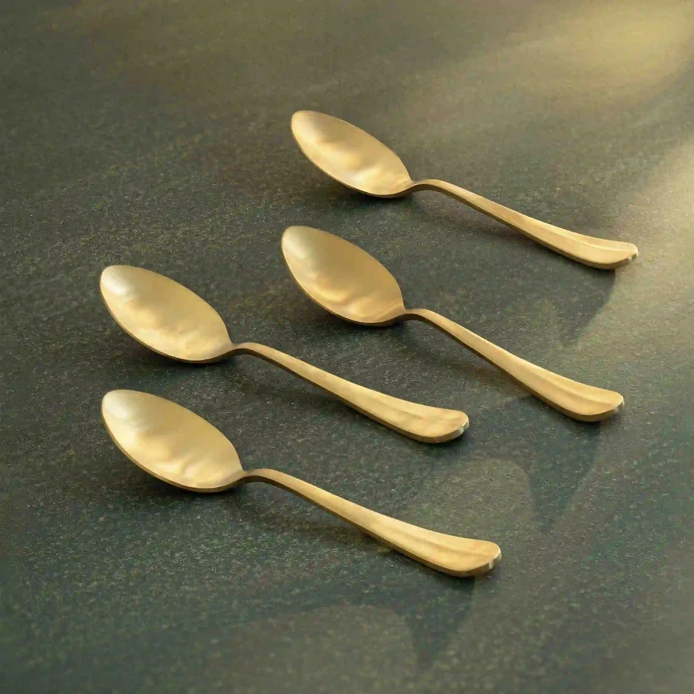 Dinner Spoon S/4 Champagne Gold Matt Finish - Image 3