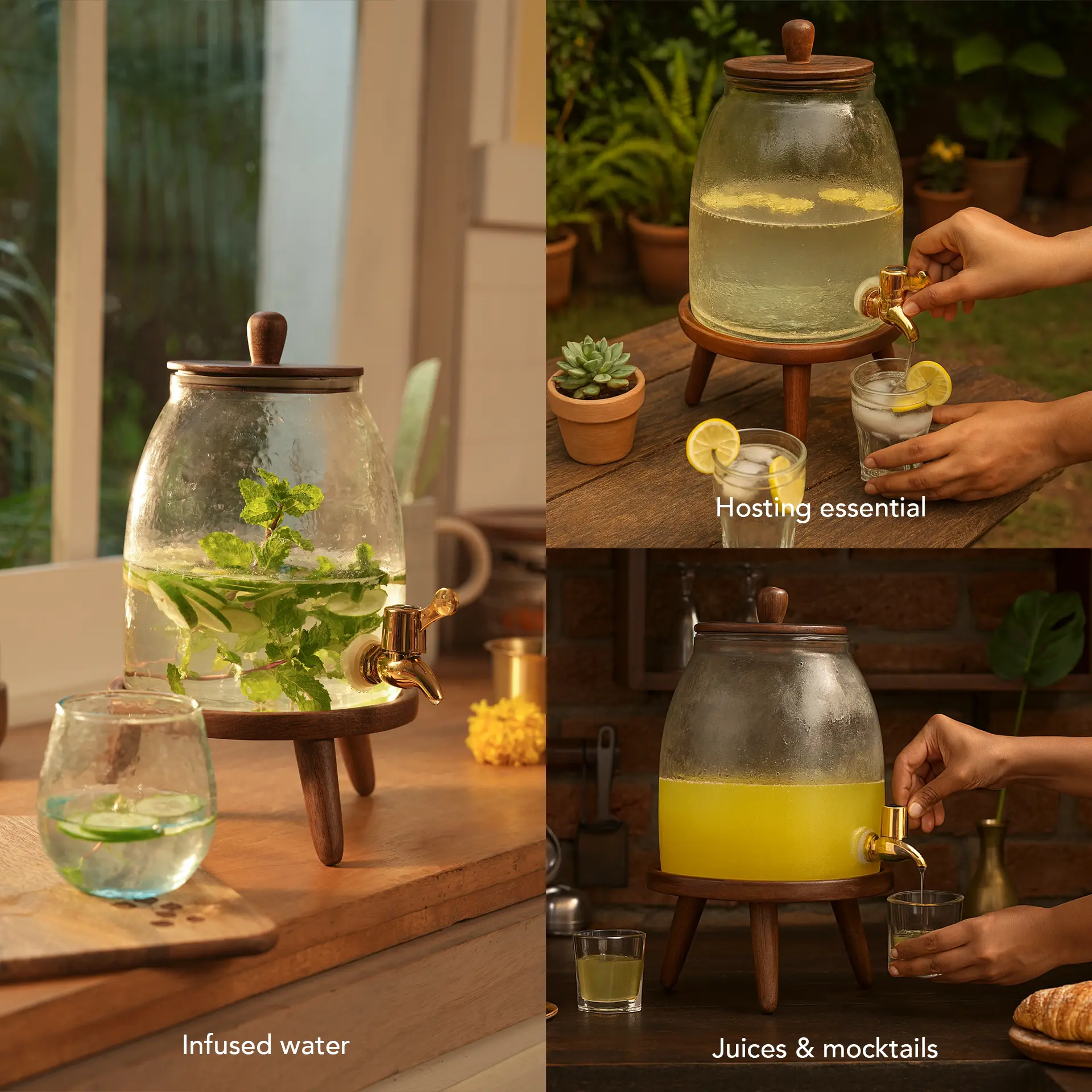 Dew Water Dispenser With Wooden Stand - 3 Ltr - Image 3