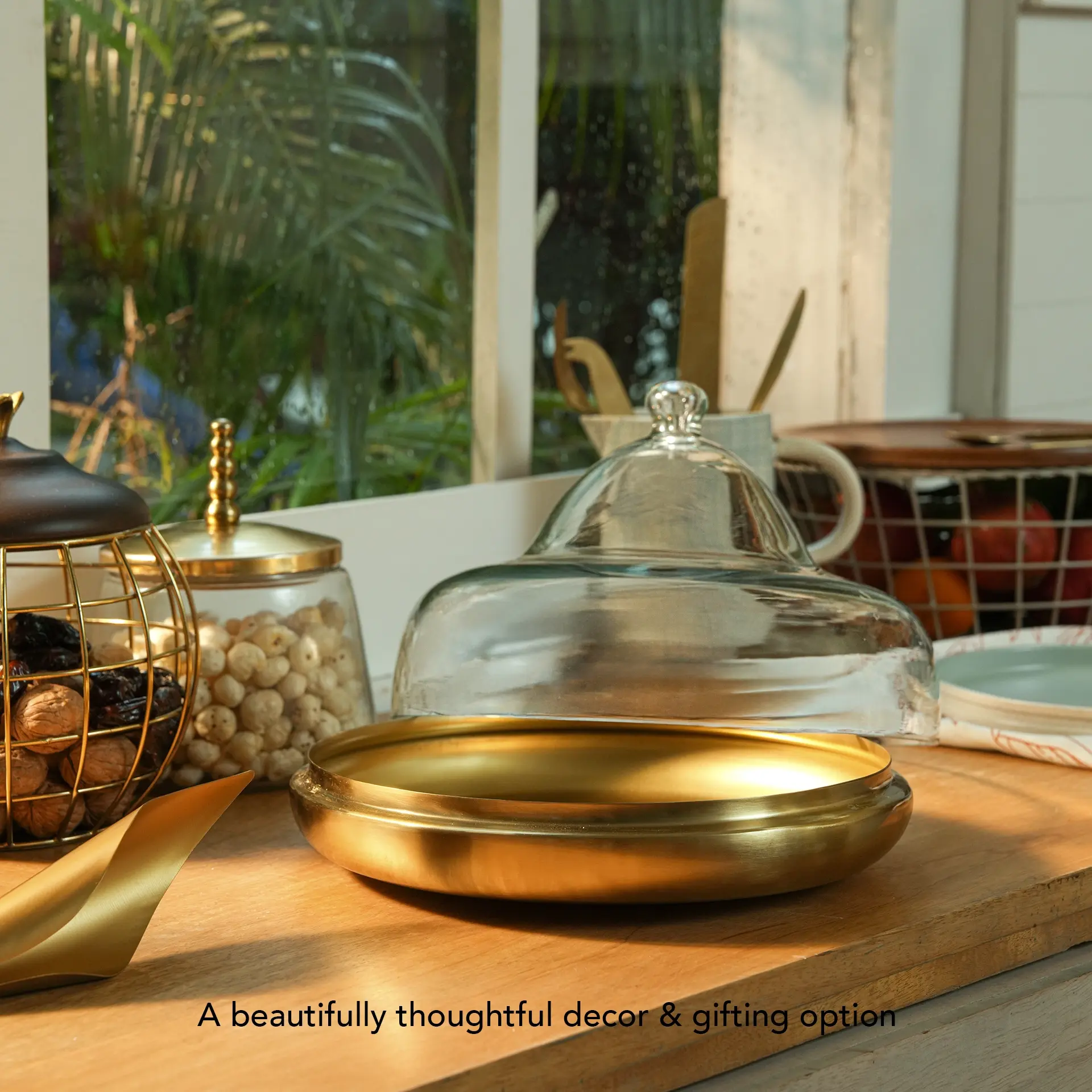 Dome cloche with metal base - large - Image 4