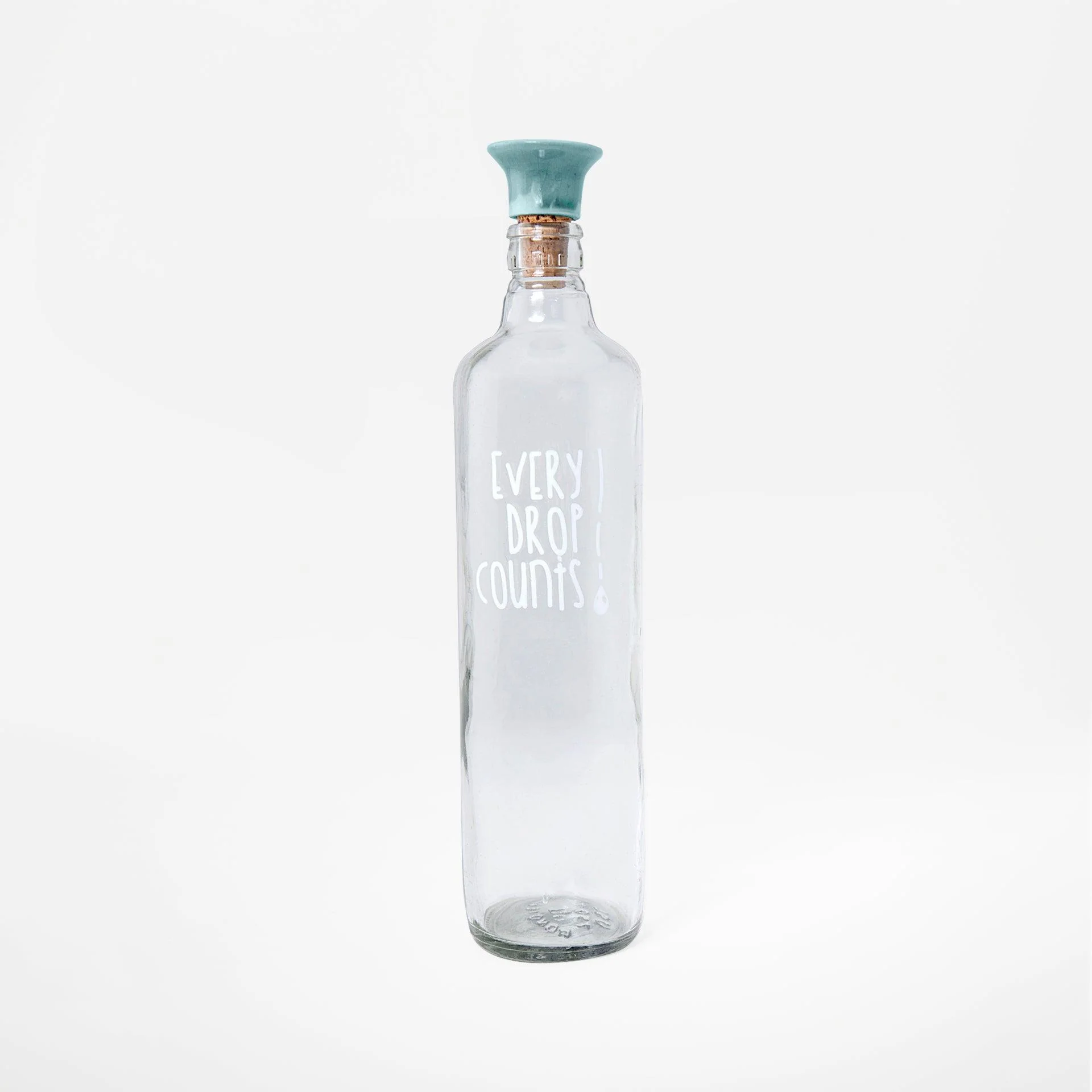Drop Glass Water Bottle With Ceramic Stopper - Image 3
