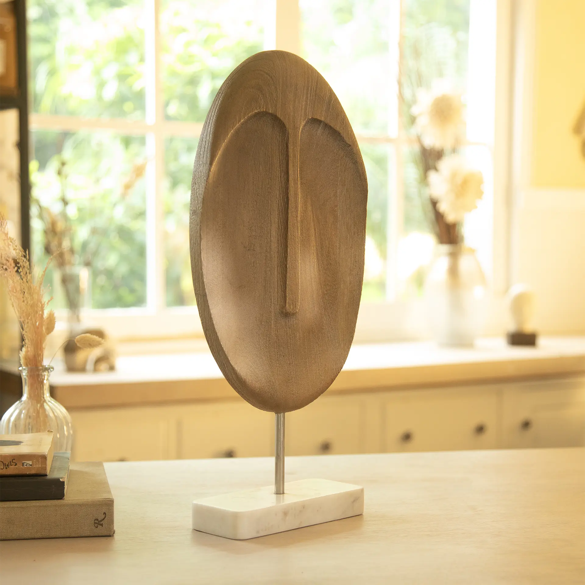 Expressions Wood Marble Sculpture - 2 - Image 3