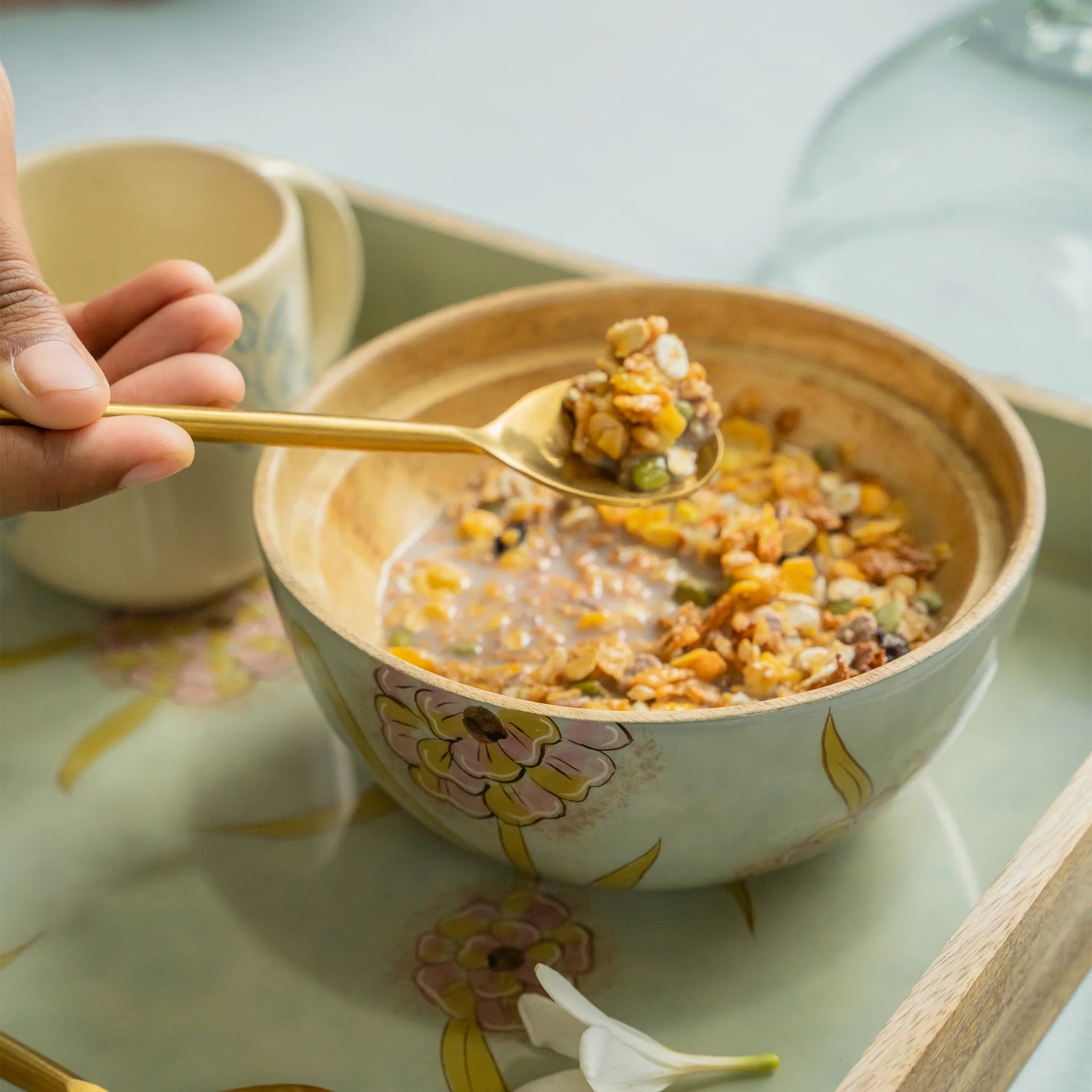 Forever Blooms Bowl with Cloche - Image 4