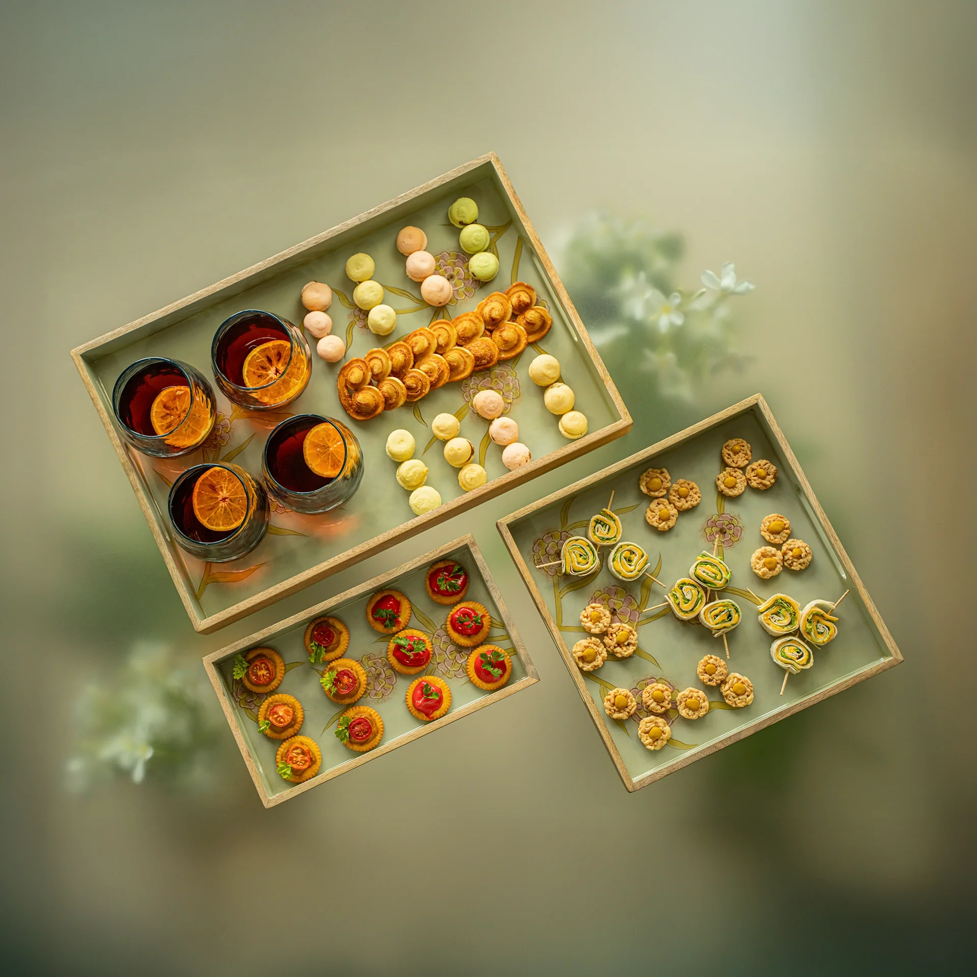 Forever Blooms Tray Set of 3 - Image 3