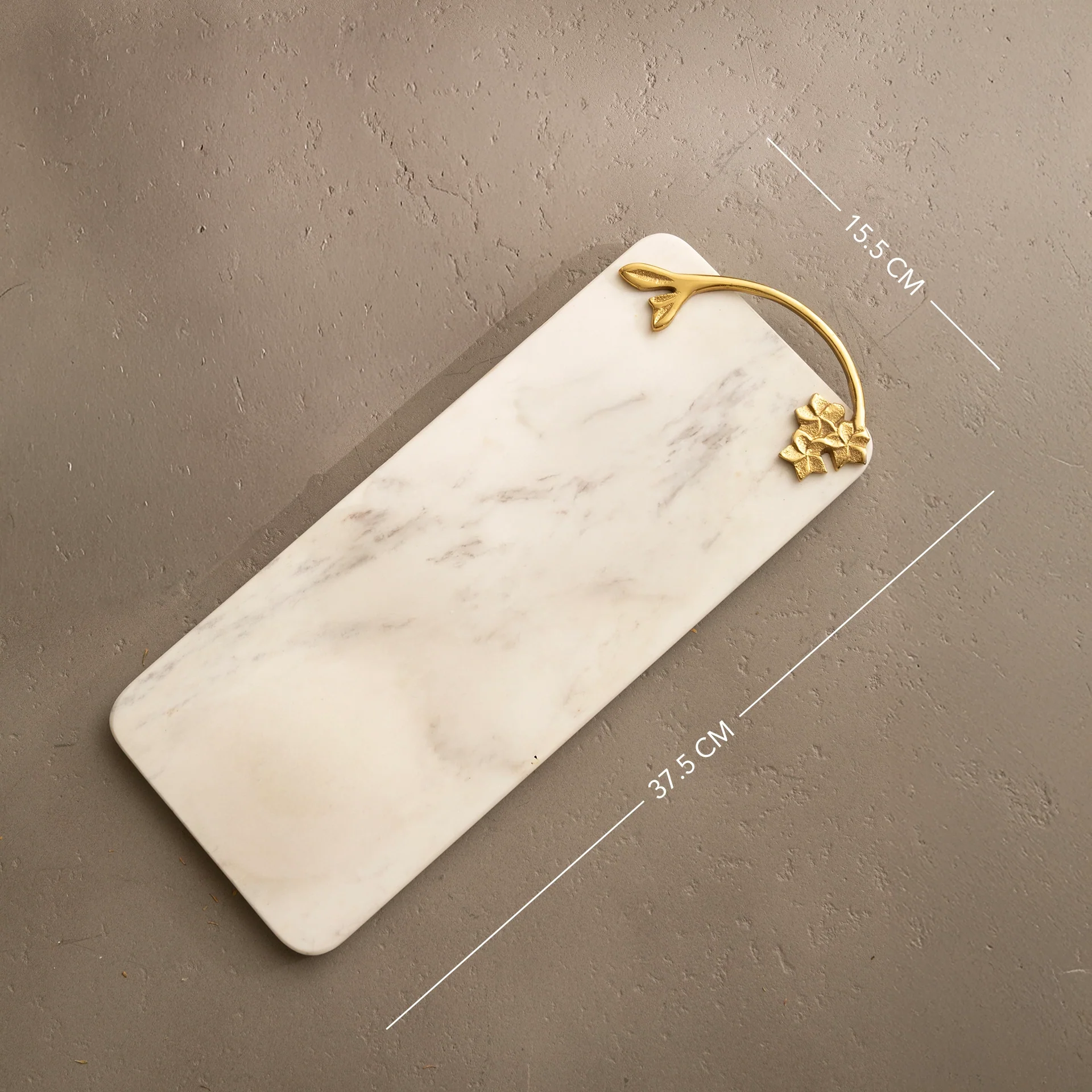 Frangipani Marble & Metal Platter - Image 5