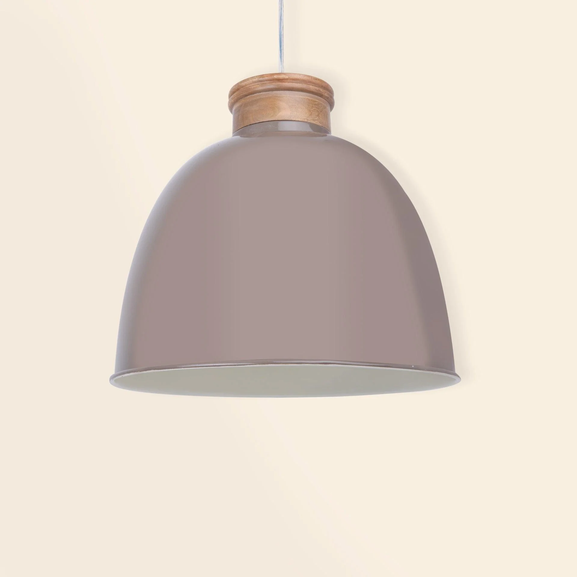 Grey Metal Pendant Lamp- Bell - Image 3