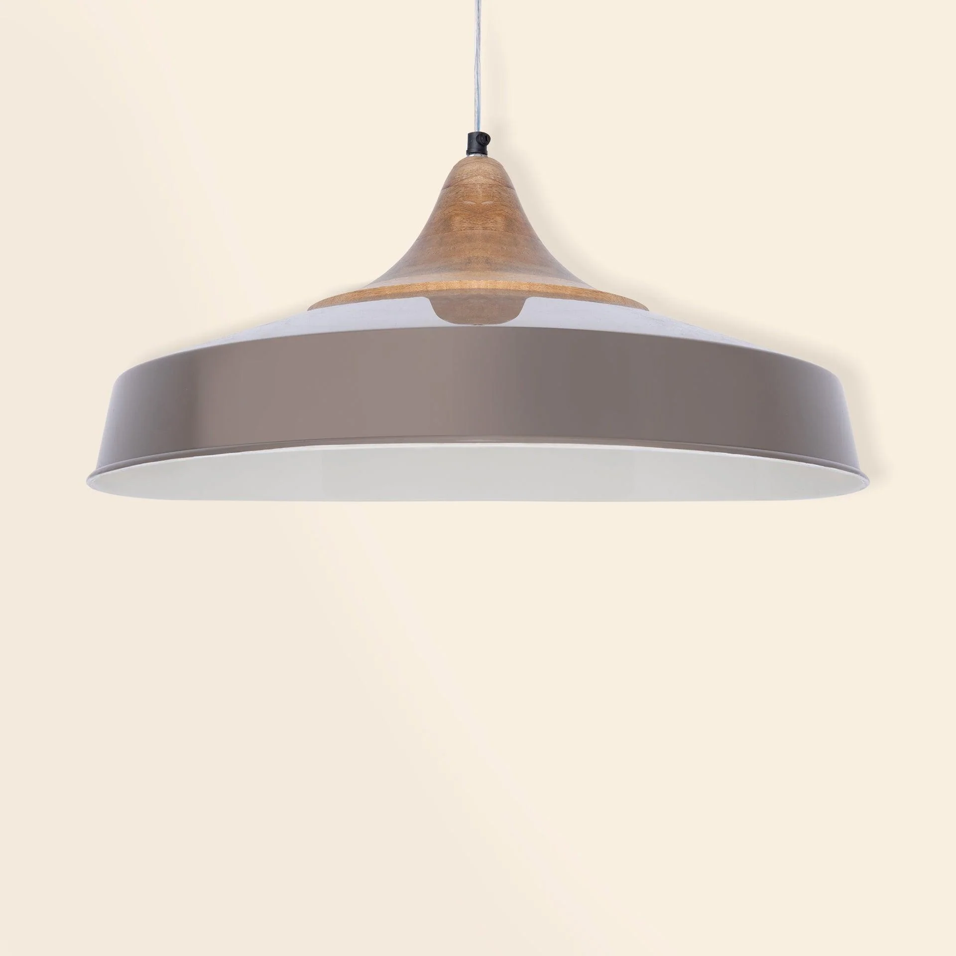 Metal Pendant Lamp 2 Grey - Image 3