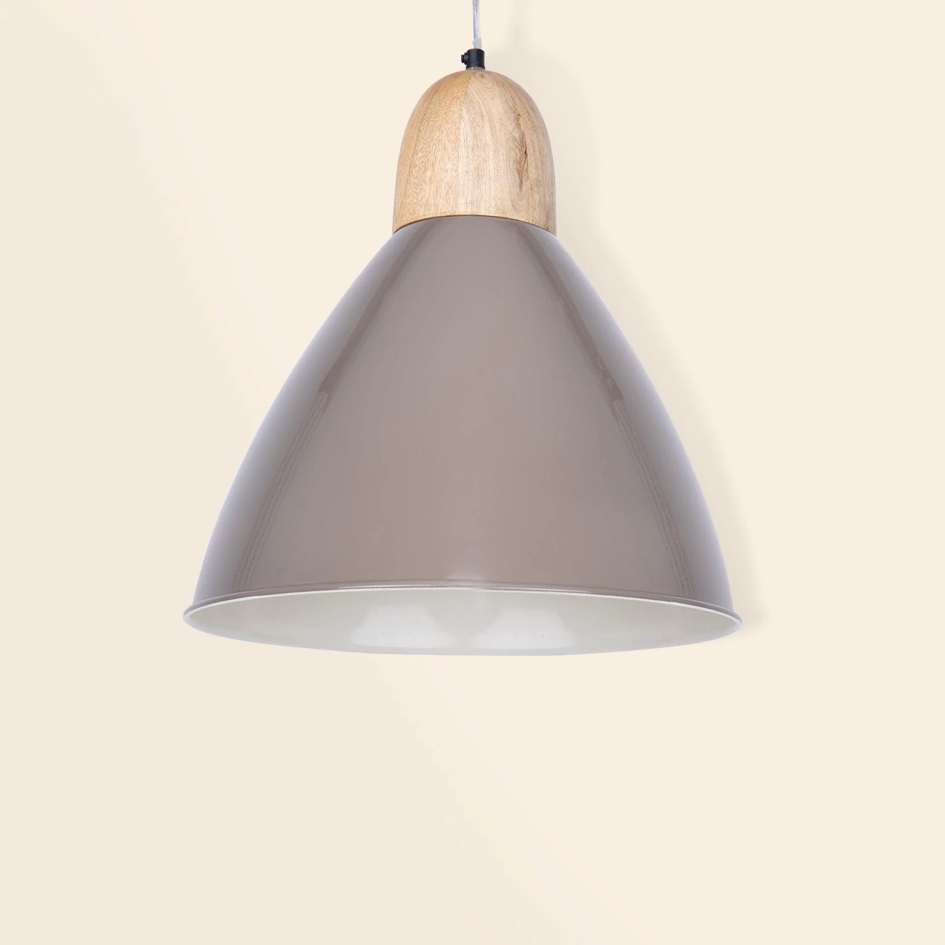 Grey Metal Pendant Lamp- Narrow - Image 3