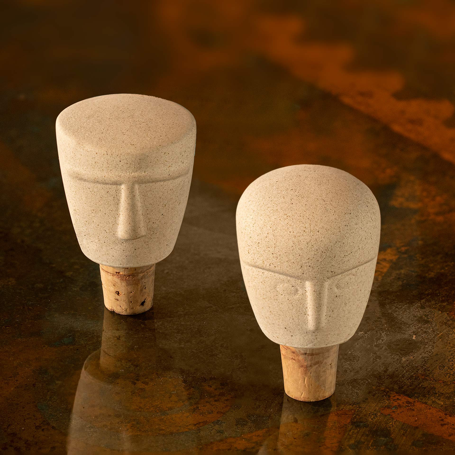 Head(y) Ceramic Bottle Stopper Set of Two - Image 3