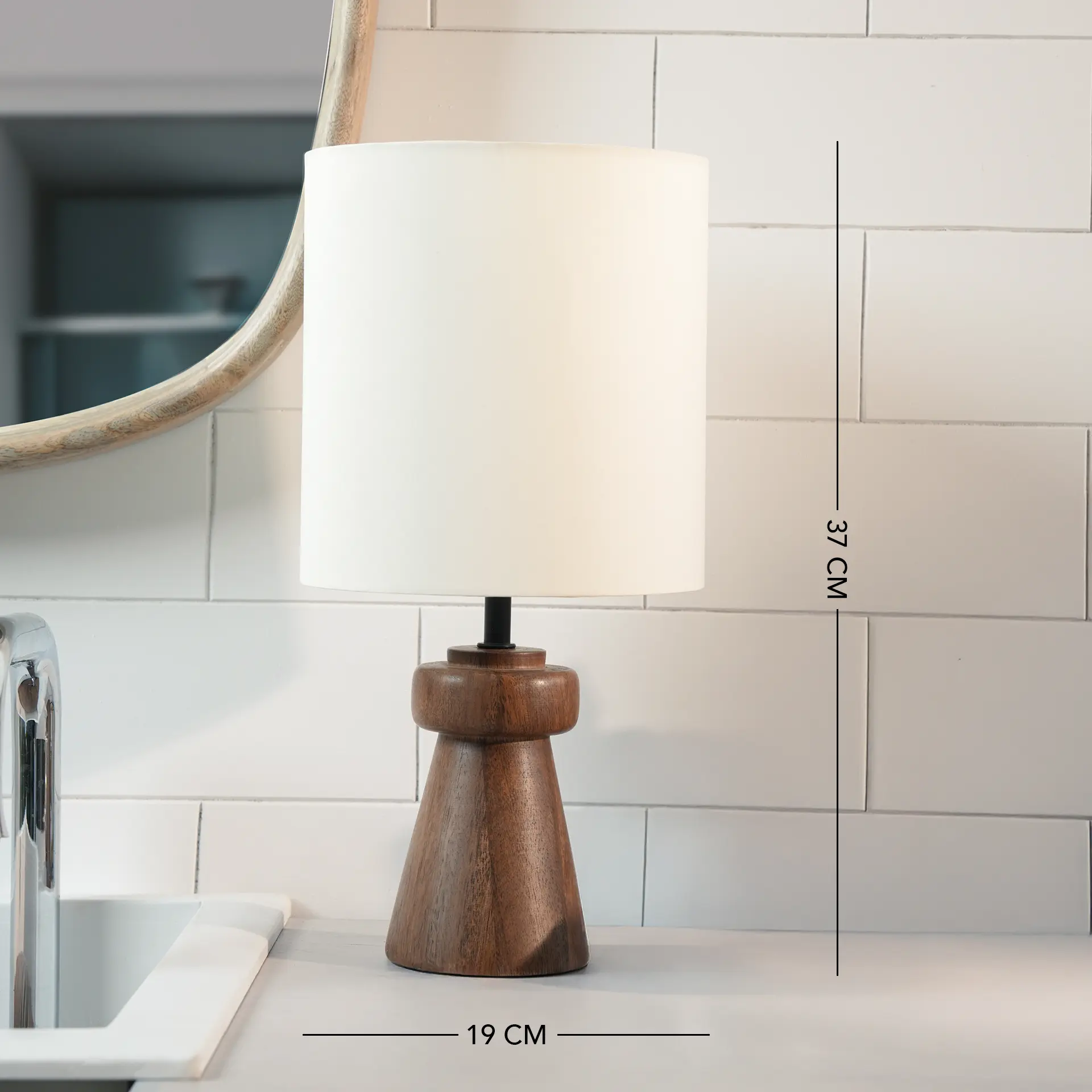 Honeygrain Wooden Table Lamp with Shade - Image 5