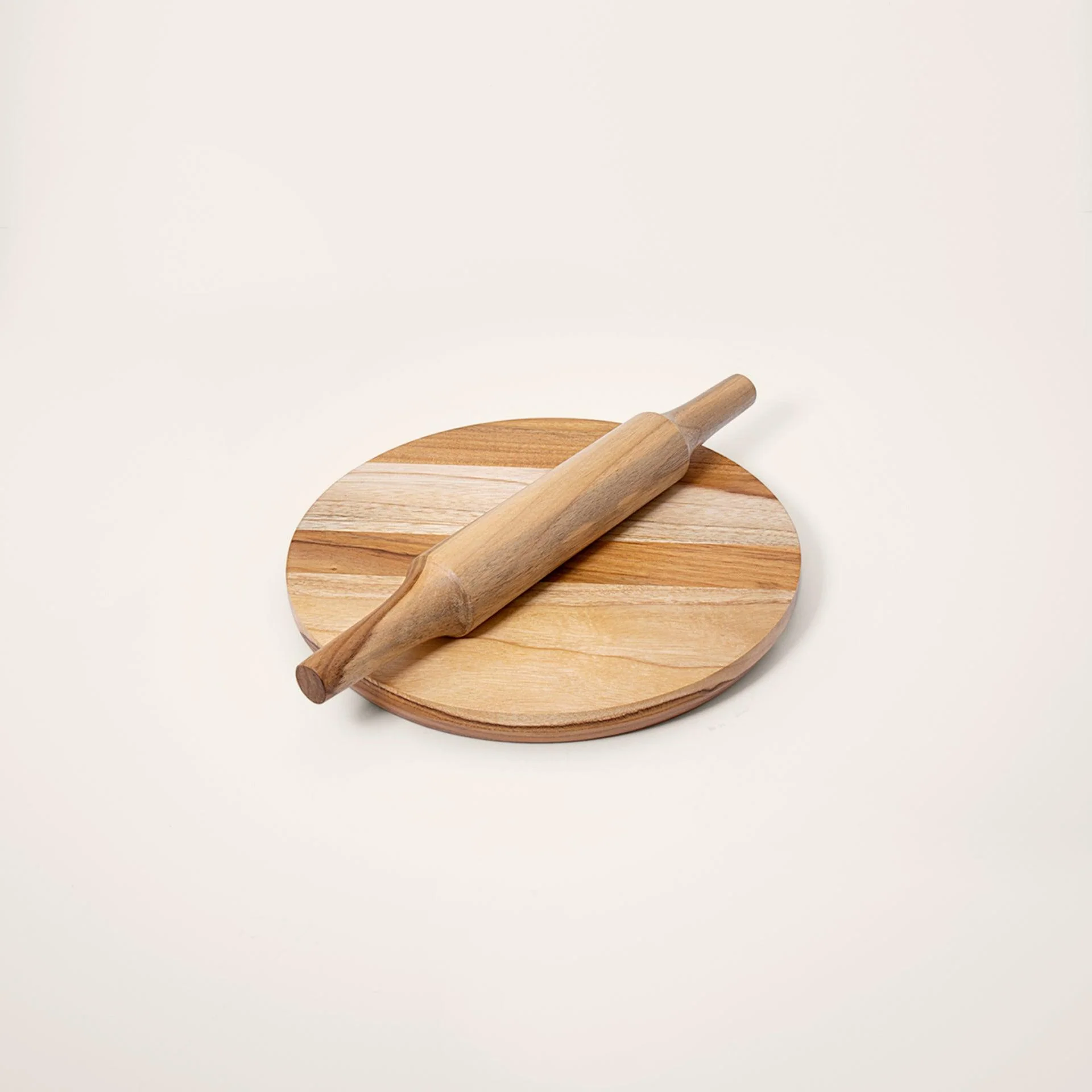 In Teak Wooden Chakla Belan With Stand- Large - Image 3