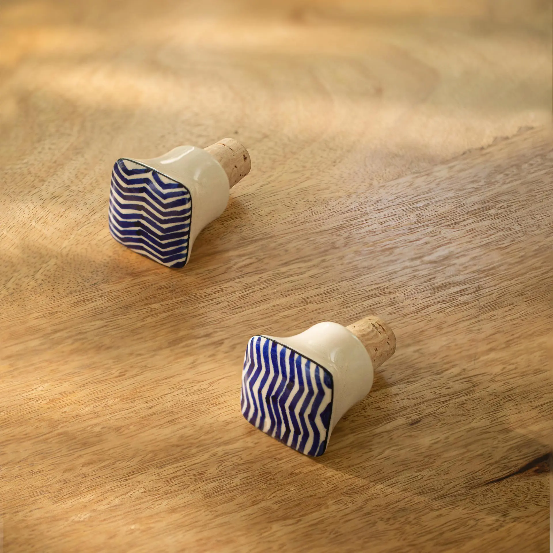 Melani Ceramic Square Bottle Stopper Set of 2 - Image 3