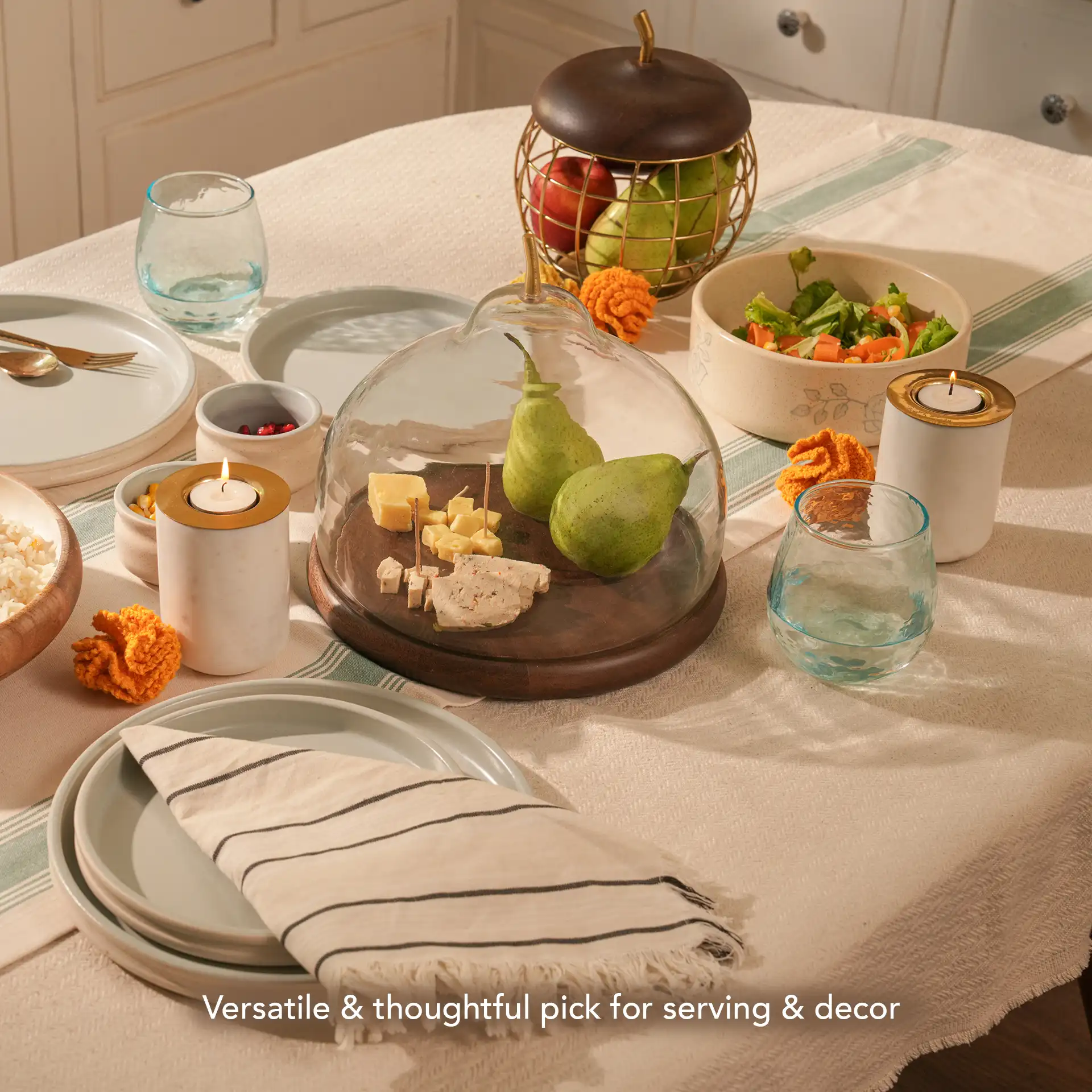 Pear Cloche With Wood Base - Image 4