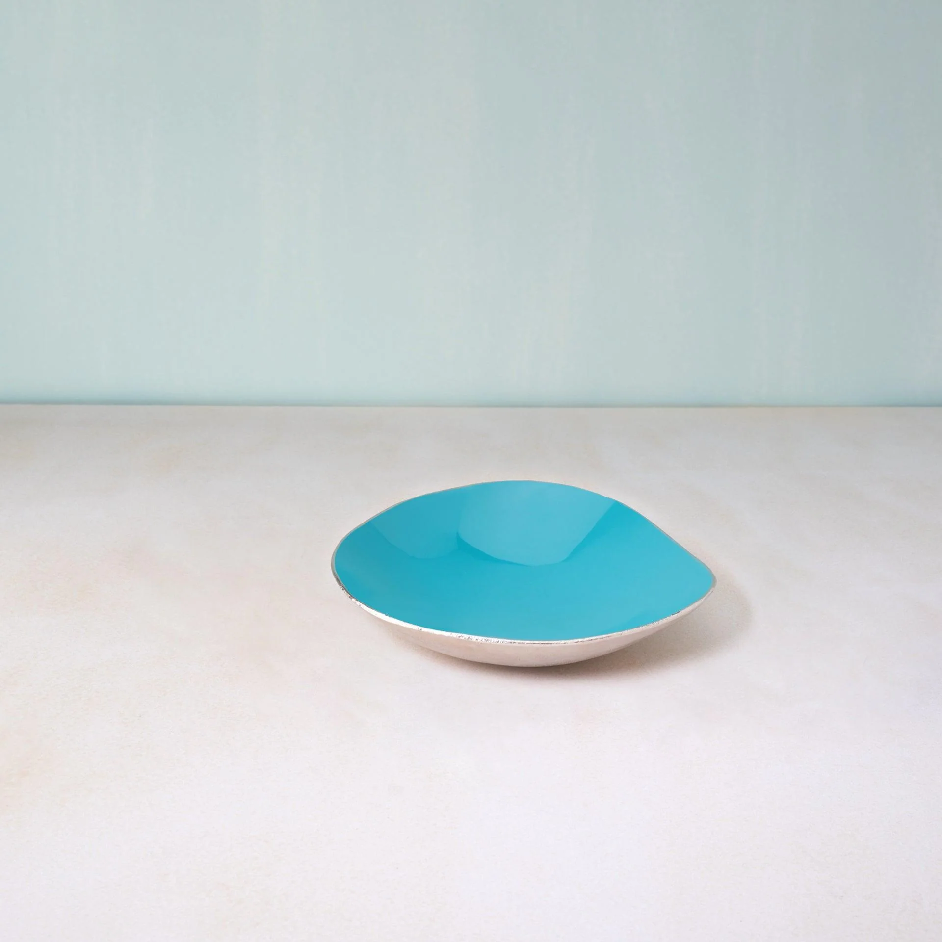 Teal Metal-Enamel Fusion Platter- Medium - Image 3