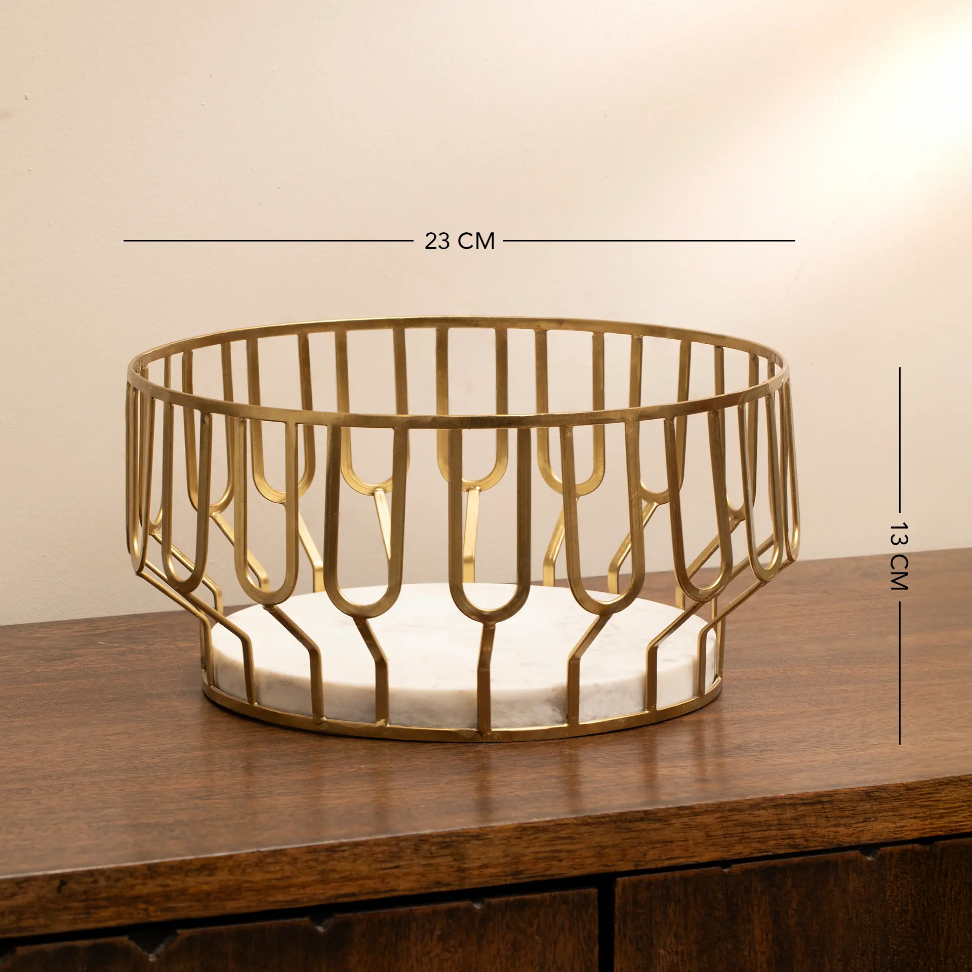 Weave Marble & Metal Basket- Large - Image 5