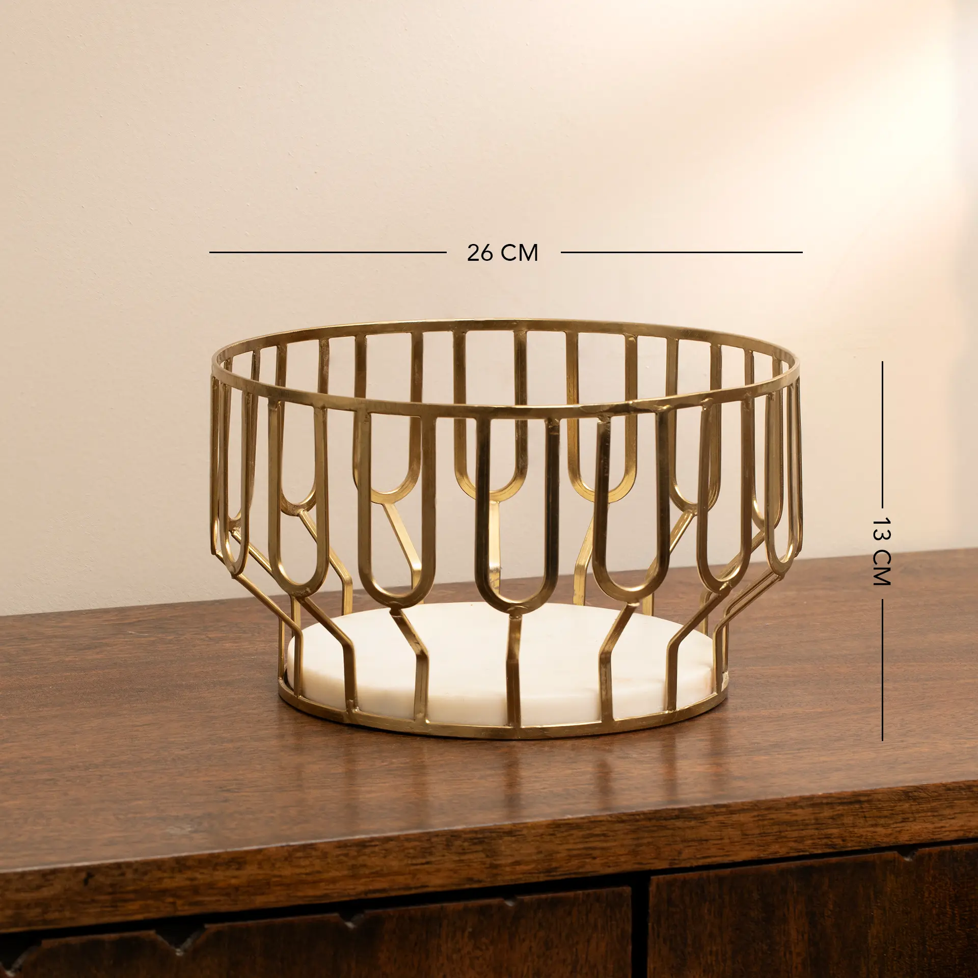 Weave Marble & Metal Basket- Small - Image 5