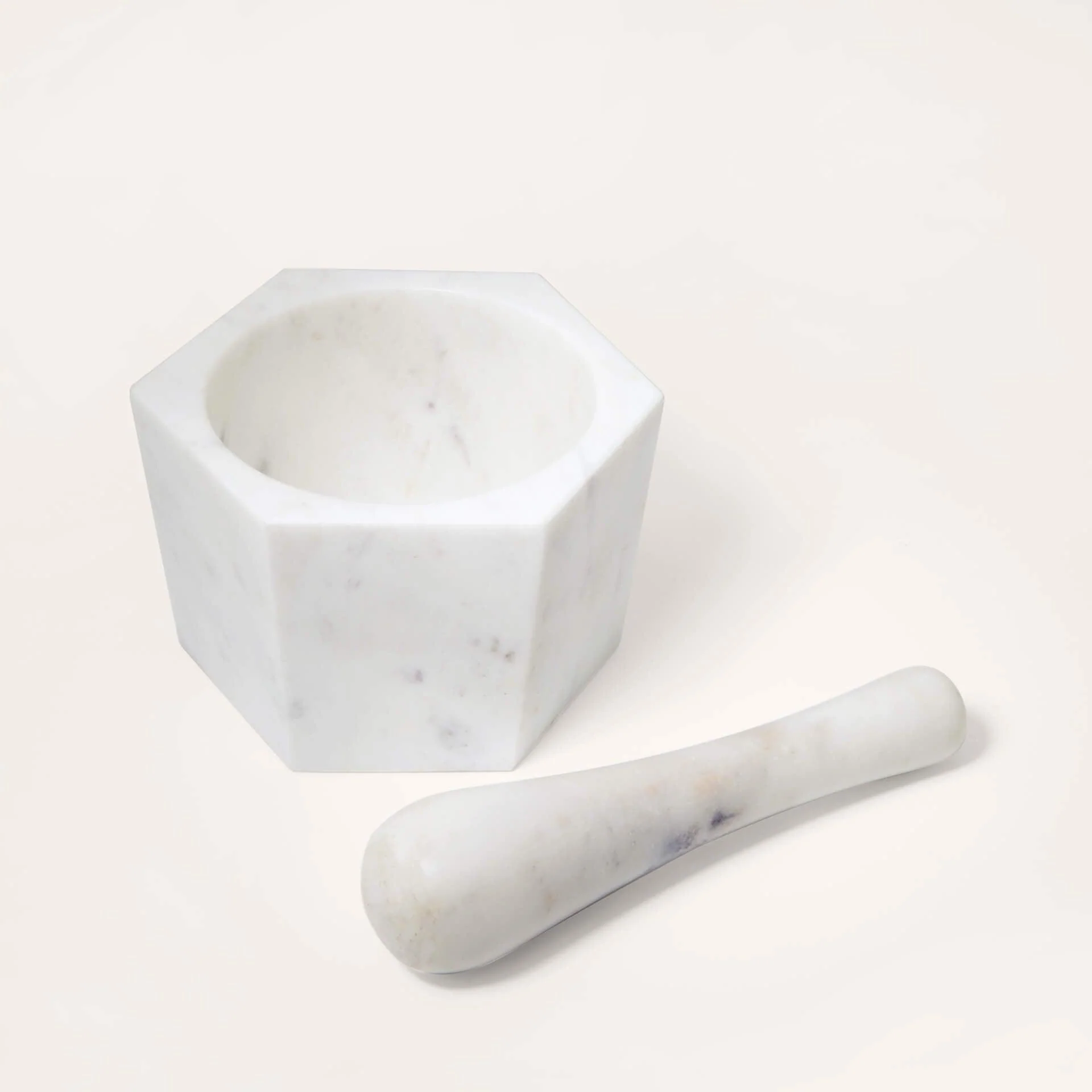 White Marble Mortar & Pestle- Small - Image 3
